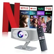 Netflix Licensed Projector with Wifi Bluetooth 4K, Auto Keystone/Electric