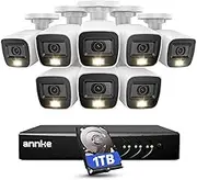 ANNKE 8CH 5MP Lite AI DVR With Human & Vehicle Detection, 8 Channel CCTV Security Camera System, 8x 1080p Outdoor Surveillance Bullet Cameras, 1 TB Hard Drive for 24/7 Continuous Recording