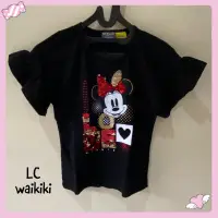 在飛比找蝦皮購物優惠-女孩 T 恤 LC waikiki 米妮黑色