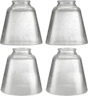 23174-60-4, Transitional Clear Seeded Ceiling Fan Glass Shade, 2-1/8" Fitter, Si