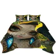 Faces of Faery #236 Tropical Girl and Her Toucan Coverlet