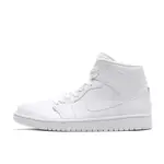 NIKE AIR JORDAN 運動鞋 1 MID TRIPLE WHITE (2020) 新品 554724-126