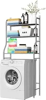 3-Tier Over Washing Machine Rack Over Washing Machine Storage Rack Stainless Steel Frame Laundry Organiser Shelving Unit A,68 * 25 * 155CM