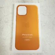 Genuine Apple iPhone 12 Mini Leather With Magsafe Phone Case - California Poppy