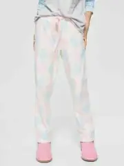 Peter Alexander Ladies Classic Argyle Diamond Flannelette Pj Pant Size M
