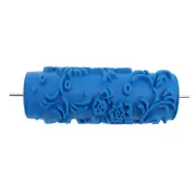 Pattern Paint Roller Soft Rubber Head For Walls Ceiling Decor Texture Tool Blue