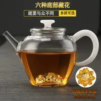 在飛比找樂天市場購物網優惠-JKV耐熱玻璃小號茶壺泡茶壺泡茶器家用過濾花茶壺功夫沏茶壺茶