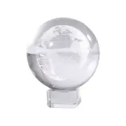 Crystal Ball Sphere Decor Rotating Display Stand Paperweights for Desk
