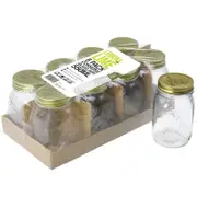 48 x 550ml Preserving Glass Jars Lid Conserve Jam Jar Chutney Food Favors Conserve