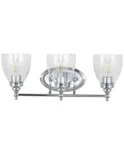 JONATHAN Y Marais 22.5in 3-Light Metal Glass LED Wall Sconce