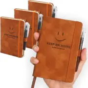 DueHoppee Smile Pocket Notebooks with Pens,3 Pack Softcover Mini Notebooks，Sm...
