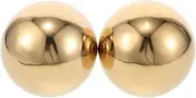 TOGEVAL 2pcs Stainless Steel Hollow Balls Polished Reflective Garden Spheres for Outdoor Decoration Unique Floating Gazing Globes for Home and Garden Landscaping