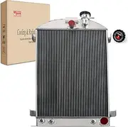 EGINCOOLER 4 Row Core Aluminum Radiator for 1930-1936 Ford Model A B GM Chevy V8 Engine 1931 1932 1933 1934 1935