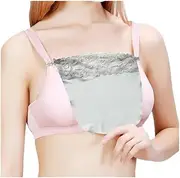 [Ginell] Silk Lace Cami Cleavage Cover Bra Insert One Piece Detachable Breast Cover for Women Anti-Peep Clip-On Protection
