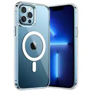 For Apple iPhone 13 Pro Max MagSafe Magnetic Case with HaloLock Shockproof Military Grade Protection Scratch Resistant Back Clear Protective Cover
