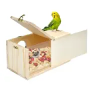 Parakeet Nesting Box Cockatiel Nesting Natural Pine Bird Nest Bird Breeding B...