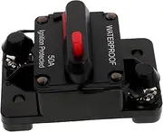 PLAFOPE Car Insurance Holder Switch Cicurit Protect Yacht Rv Circuit Breaker Automotive Circuit Breaker Circuit Breaker Receiver Marine Breaker Auto Reset Circuit Breaker Alloy Black