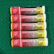Five Chapstick Strawberry Ice Pop Lip Balm Lot New