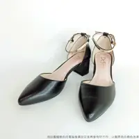 在飛比找momo購物網優惠-【DeSire】時尚小尖頭金屬踝帶中空跟鞋-黑(013701