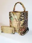 BRAHMIN One of a Kind GEM LACEWING Med AMELIA BUTTERFLY 2 WAY BAG and WALLET NWT