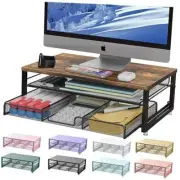 Computer Monitor Stand Riser, office organizer with Drawer, Office Organizers