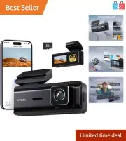 Mini WiFi Dash Cam 2.5K with Loop Recording & G-Sensor - Reliable & Efficient