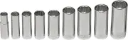 300 - 3/8Inch Drive 9 Piece Set - 12 Point Deep Sockets, 3/8Inch - 7/8Inch