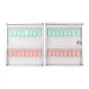 32 Key Storage Lock Box Locker Case with Key Tags Wall Mounted Key Organizer
