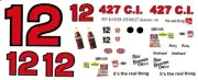 #12 Bobby Allison Camaro 1/32nd Scale Slot Car Waterslide Decal