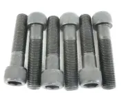 7/16-20 X 2" SOCKET HEAD CAP SCREWS BLACK HEAT TREATED ALLOY STEEL - 6 PCS