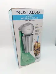 Nostalgia - 2 - Speed Milkshake Maker and Drink Mixer - Aqua