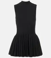 [Alaia] Alaïa Pleated turtleneck top AU 16 black