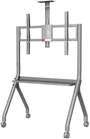 Universal TV Stand TV Stand TV Bracket Rolling Mobile TV Stand with Wheels for 55-100 Inch LCD LED Screens TVs, Height-Adjustable TV Cart with Shelf TV Mount Stand(Silver-55100inch