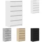 Drawer Cabinet Sideboard Home Organiser Storage Chest Engineered Wood vidaXL