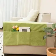 Sofa Armrest Organizer Pockets,Hanging Storage Bag,Non-Slip Couch Recliner Remote Control Holder Sofa Arm Tidy Hanging Storage Bag with 2/3/4 Pockets Pouch for Cellphone Tablet Notepad. (Color : A,