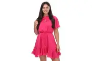 Ted Baker Womens/Ladies Elsieee Fluted Hem Mini Dress (Pink) - UTGT1690