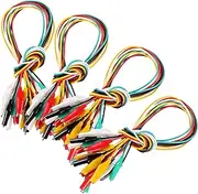LIFKOME 40Pcs Double Ended Test Lead Wire with Alligator Clips for Prototyping Experiments Troubleshooting Strong Elasticity High Conductivity