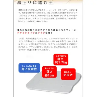 日本代購 空運 Soil 日本製 珪藻土 腳踏墊 Bath Mat aqua 流線輕薄型 地墊 矽藻土 硅藻土 吸水速乾