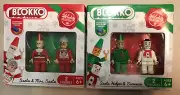 Blokko Mini Figure Santa & Mrs Clause Elf Snowman Christmas Figure work w/ Lego