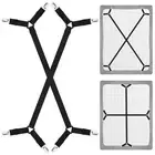 2 Pieces Bed Sheet Holder Straps Adjustable Fasteners Elastic Bands for for Full