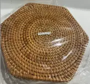 Woven Fruit Basket Serving Tray Bread Basket Hexagon Countertop for Coffee Table