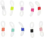 [KONTONTY] 50pcs Glasses Clasp Chain Eyeglass Holder Ends Spectacle Connectors Ends Cord Eyeglasses Headband Eyeglass Holder Necklace Anti Eyeglass Ends Tightener Rubber Colorful