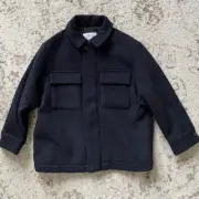 NEW ZARA BOYS WOOL BLEND NAVY BLUE COAT 6-7 Years