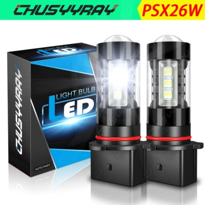 LED Fog Light Kit 2Pcs Bulbs PSX26W 6000K for 2017-2019 Chevrolet Tahoe (for: Chevrolet)
