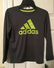 ADIDAS CLIMALITE Boy's LONG SLEEVE ATHLETIC SHIRT Youth Sizes - 6, 7, 7X NWT