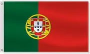 3×5 FT Portugal Flag,Large Portuguese National Decor,Double Side Digital Printed 75D Polyester Banner With Canvas Header Brass Grommet