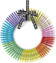 Sherr 1 Pcs Teacher Appreciation Gifts Handmade Crayon Wreath Special Ideas from Students Appreciation the Start of School Season Back to School and Teacher's Day Thank You Gift