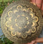 50 CM Gong-Deep Sound Vibration Gong-Mantra Flower of Life Lotus Carving Gong