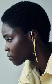 [KHEPRI] 18K and 22K Yellow Gold Diamond Ear Chains