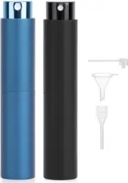 Travel Perfume Refillable Bottle, Perfume Atomiser, 2Pcs 10Ml Scent Perfume Disp